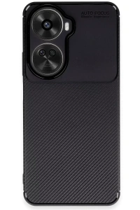 Huawei Nova 12 SE Kılıf Auto Focus Karbon Kapak - Siyah