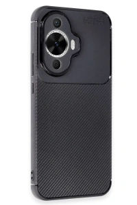 Huawei Nova 12S Kılıf Auto Focus Karbon Kapak - Siyah