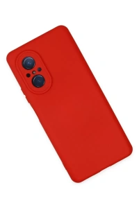 Huawei Nova 9 SE Kılıf Nano içi Kadife Silikon - Kırmızı