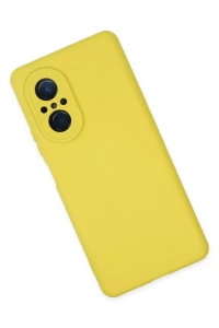 Huawei Nova 9 SE Kılıf Nano içi Kadife Silikon - Sarı