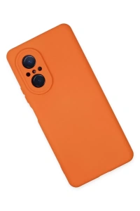 Huawei Nova 9 SE Kılıf Nano içi Kadife Silikon - Turuncu