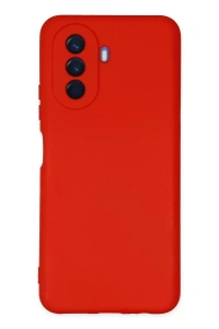 Huawei Nova Y70 Kılıf Nano içi Kadife Silikon - Kırmızı