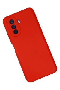 Huawei Nova Y70 Kılıf Nano içi Kadife Silikon - Kırmızı
