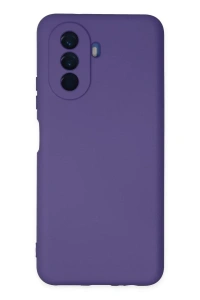 Huawei Nova Y70 Kılıf Nano içi Kadife Silikon - Mor