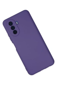 Huawei Nova Y70 Kılıf Nano içi Kadife Silikon - Mor