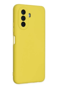 Huawei Nova Y70 Kılıf Nano içi Kadife Silikon - Sarı
