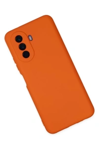 Huawei Nova Y70 Kılıf Nano içi Kadife Silikon - Turuncu