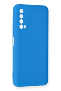 Huawei P Smart 2021 Kılıf Nano içi Kadife Silikon - Mavi