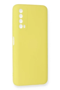 Huawei P Smart 2021 Kılıf Nano içi Kadife Silikon - Sarı
