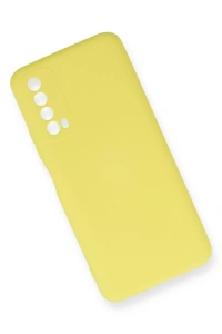 Huawei P Smart 2021 Kılıf Nano içi Kadife Silikon - Sarı