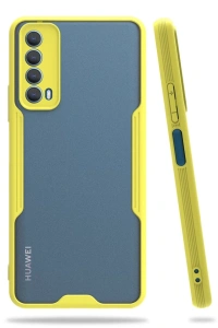 Huawei P Smart 2021 Kılıf Platin Silikon - Sarı