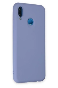 Huawei P20 Lite Kılıf Nano içi Kadife Silikon - Lila
