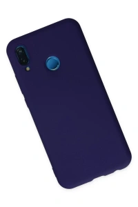 Huawei P20 Lite Kılıf Nano içi Kadife Silikon - Mor