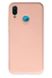 Huawei P20 Lite Kılıf Nano içi Kadife Silikon - Pudra