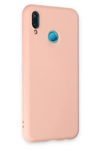 Huawei P20 Lite Kılıf Nano içi Kadife Silikon - Pudra