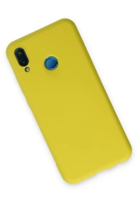 Huawei P20 Lite Kılıf Nano içi Kadife Silikon - Sarı