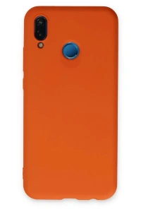 Huawei P20 Lite Kılıf Nano içi Kadife Silikon - Turuncu