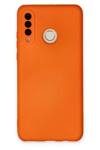 Huawei P30 Lite Kılıf Nano içi Kadife Silikon - Turuncu