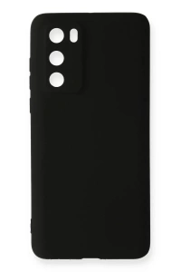 Huawei P40 Kılıf First Silikon - Siyah