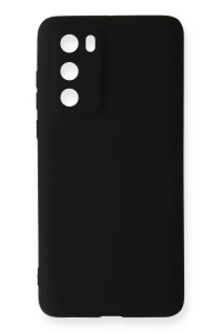 Huawei P40 Kılıf First Silikon - Siyah