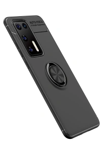 Huawei P40 Kılıf Range Yüzüklü Silikon - Siyah