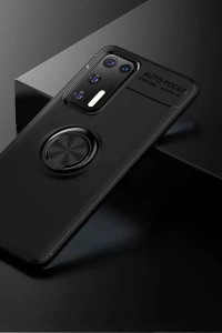 Huawei P40 Kılıf Range Yüzüklü Silikon - Siyah