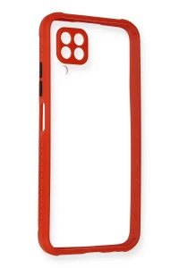 Huawei P40 Lite Kılıf Miami Şeffaf Silikon - Kırmızı