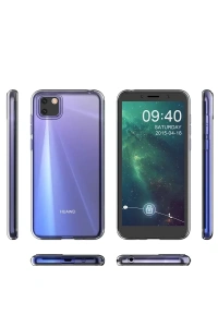 Huawei Y5P Kılıf Lüx Şeffaf Silikon - Şeffaf