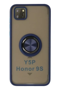 Huawei Y5P Kılıf Montreal Yüzüklü Silikon Kapak - Lacivert