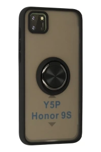 Huawei Y5P Kılıf Montreal Yüzüklü Silikon Kapak - Siyah