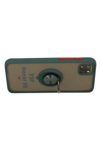 Huawei Y5P Kılıf Montreal Yüzüklü Silikon Kapak - Yeşil