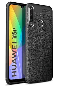 Huawei Y6P Kılıf Auto Focus Kapak - Siyah