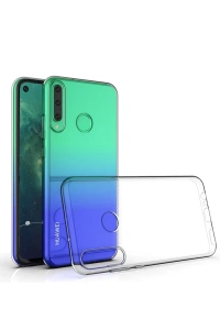 Huawei Y6P Kılıf Lüx Şeffaf Silikon - Şeffaf