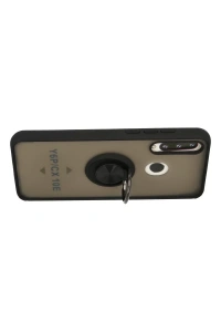 Huawei Y6P Kılıf Montreal Yüzüklü Silikon Kapak - Siyah