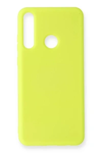 Huawei Y6P Kılıf Nano içi Kadife Silikon - Sarı
