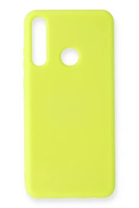 Huawei Y6P Kılıf Nano içi Kadife Silikon - Sarı