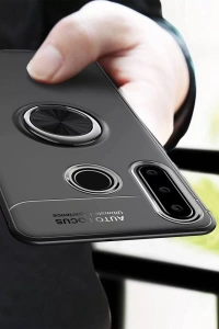 Huawei Y6P Kılıf Range Yüzüklü Silikon - Mavi