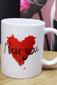 I Love You Tasarımlı Kupa Bardak