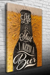 I Need Afiş Sarı Tonlarda Kanvas Tablo 50 x 70