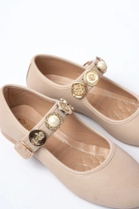 İNF-6363  Nut Baret Tokalı Günlük Bayan Ayakkabı