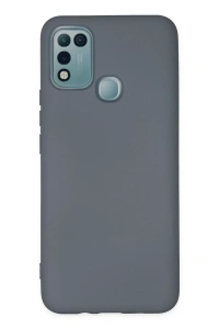 İnfinix Hot 10 Play Kılıf Nano içi Kadife Silikon - Gri