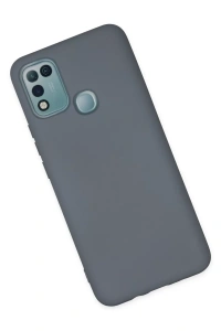 İnfinix Hot 10 Play Kılıf Nano içi Kadife Silikon - Gri