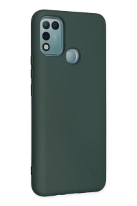 İnfinix Hot 10 Play Kılıf Nano içi Kadife Silikon - Koyu Yeşil