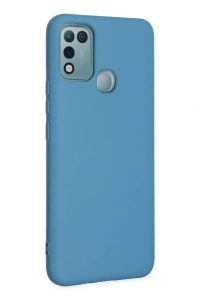 İnfinix Hot 10 Play Kılıf Nano içi Kadife Silikon - Mavi