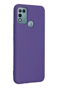 İnfinix Hot 10 Play Kılıf Nano içi Kadife Silikon - Mor