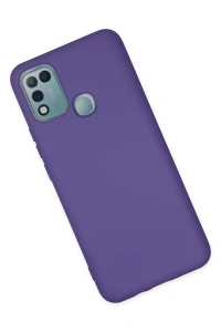İnfinix Hot 10 Play Kılıf Nano içi Kadife Silikon - Mor