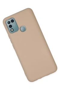 İnfinix Hot 10 Play Kılıf Nano içi Kadife Silikon - Pudra