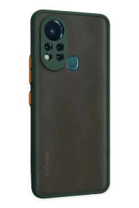 İnfinix Hot 11s Kılıf Montreal Silikon Kapak - Yeşil