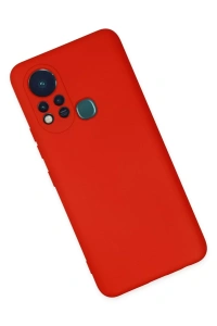 İnfinix Hot 11s Kılıf Nano içi Kadife Silikon - Kırmızı