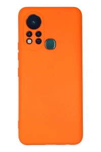 İnfinix Hot 11s Kılıf Nano içi Kadife Silikon - Turuncu
